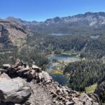 View in Mammoth overlooking many lakes.