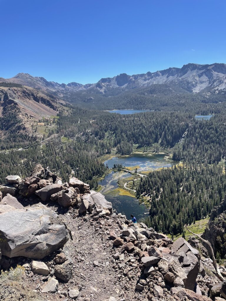 View in Mammoth overlooking many lakes.